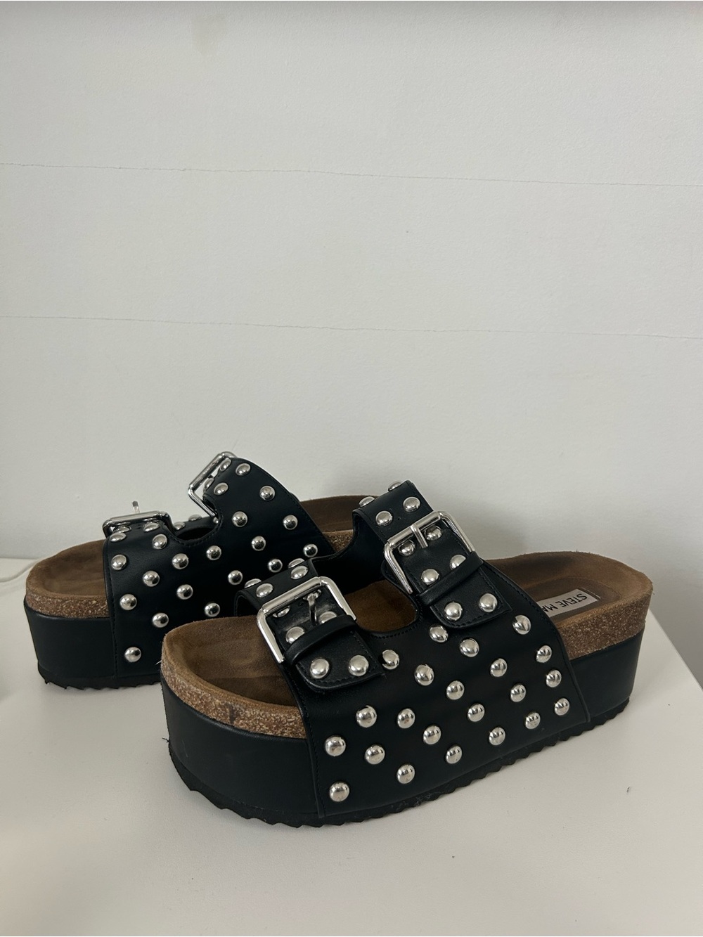 Steve Madden Kali Studded Platform Slide Sandals Size 7.5 grunge chic 90s chic